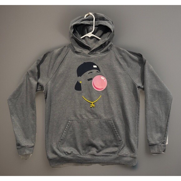 Baseballism Ken Griffey Jr Silhouette Hoodie Sz M Gray Sweatshirt Back Graphic - Picture 1 of 16